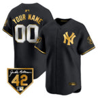 New York Yankees 2024 Jackie Robinson Patches Vapor Premier Limited Custom Jersey - All Stitched