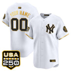New York Yankees 2024 Jackie Robinson Patches Vapor Premier Limited Custom Jersey - All Stitched